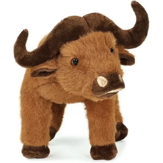 Pêssego CAT Bison Bicho De Pelúcia 9.8 " Fofo Búfalo Macio Plushies Brinquedos Presentes Para Crianças Marrom Escuro