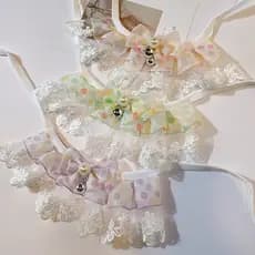 Gato laço babador colar cão Saliva toalha Pet fada Muppet gato princesa estilo cachecol babador decorações