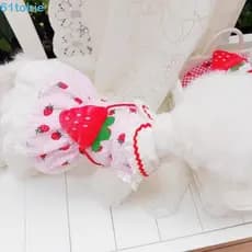 Colete Para Cachorro TOBIE , Vestido Macio E Fino De Morango Animais De Estimação , Roupas De Verão Fofas Respiráveis
