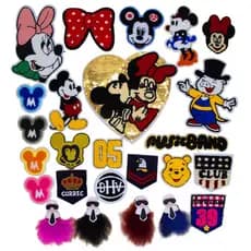 Mickey Mouse Bow Piglet Winnie the Pooh Mickey Primeira Classe Toalha Bordado Precisa de Costura Suéter Cachecol Adequad