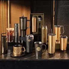 Starbucks novo produto copo 2025 série dourada copo de água xícara de chá xícara de café copo de palha caneca térmica st