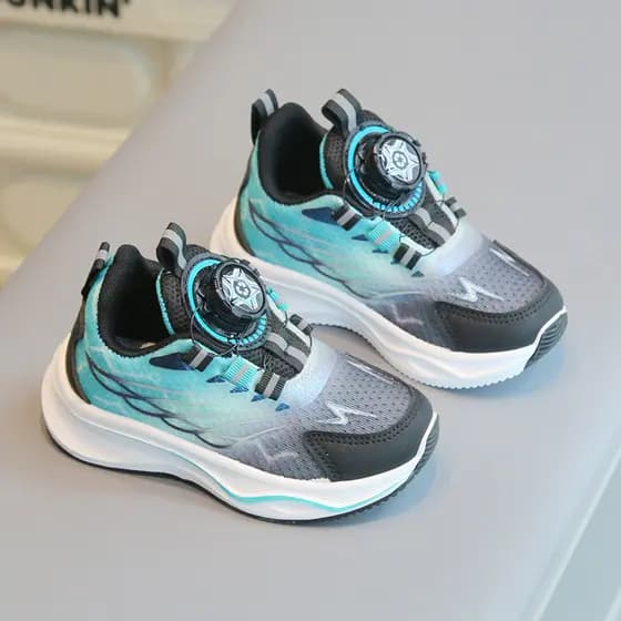 Crianças sapatos esportivos 2026 primavera outono meninos sapatos casuais botões rotativos bebê menina sola macia tênis