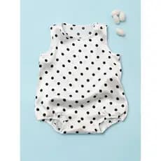 Verão bebê Polka Dot seda macacão bebê amoreira seda pijamas macacão recém-nascido roupas finas bebê macacão