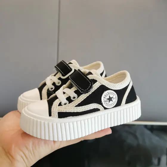 Sapatos de lona infantis meninos meninas All-Match sapatos infantis Velcro sapatos de bebê primavera outono sapatos casu