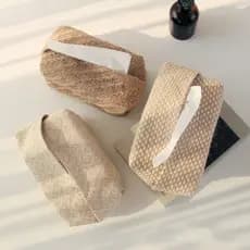 Saco de tecido de juta japonês simples tecido b & b decoração caixa de armazenamento de tecido criativo caixa de papel c
