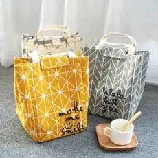 Moda bonito com saco de almoço bolsa almoço saco de isolamento grande engrossado lancheira saco à prova dwaterproof água