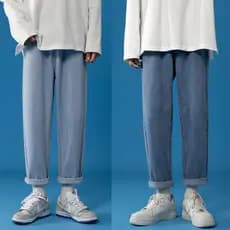 Primavera outono Jeans masculino solto Street Wear Retro lavado calças estilo Hong Kong ins na moda All-Match Casual cal