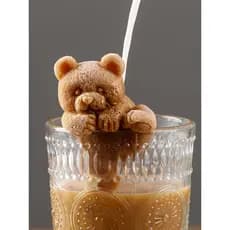 Urso de Silicone copo de escalada fazendo cubo de gelo molde congelado café leite forma caixa criativa tridimensional pe