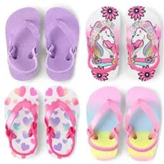 Meninas crianças pequenas bebê 0-3 anos de idade 3-5 anos de idade Flip-Flops com alça traseira sandálias antiderrapante