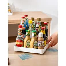 Armário de canto de cozinha, bandeja de armazenamento modificada com polia, roda Universal pulável, gaveta caseira, arma