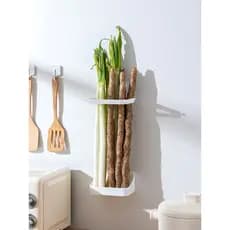 Rack de vegetais cozinha fixado na parede ampliação cebola rack de armazenamento doméstico sem perfuração gengibre inham