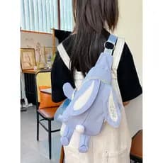 Coelho bonito saco de pano de náilon meninas novo estilo estudantes da escola primária Diagonal saco pequeno mochila dos