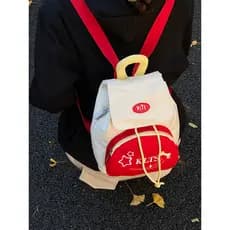 Bonito Mini mochila meninas bege nicho Design cordão viagem pequena mochila ins mochila bordada