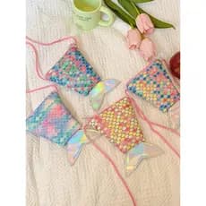 Nova bonito sereia menina princesa saco do mensageiro crianças presente de aniversário lantejoulas bolsa de ombro mudanç