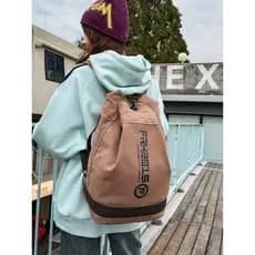 Novo estilo estudante mochila de lona balde mochila masculina multifuncional lazer esportes computador mochila feminina