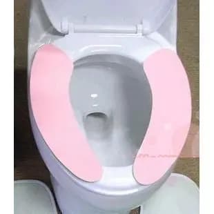 Capa de vaso sanitário para casa, assento pegajoso à prova d'água, almofada de vaso sanitário, adesivo de vaso sanitário