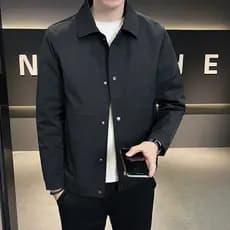 Jaqueta masculina primavera outono estilo negócios Casual High-End roupas lapela administrativa jaqueta roupas masculina