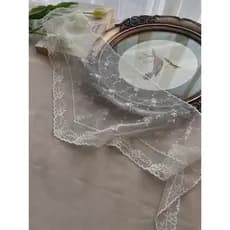 2026 novo estilo primavera verão Super fada renda macia triângulo feminino pescoço cachecol pequeno lenço de seda estilo