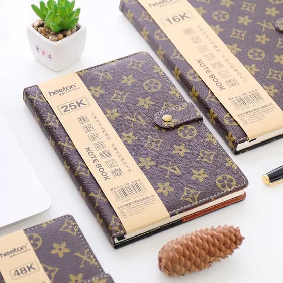 Versão coreana papelaria diário escritório caderno Retro negócios superfície dura cópia 18K25K bloco de notas fivela cad