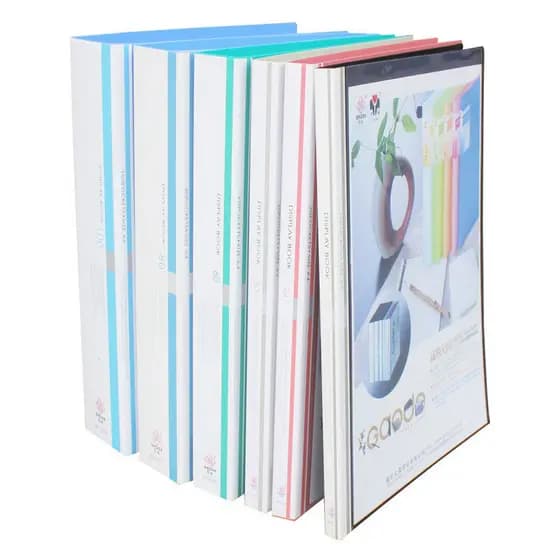 A4 transparente 100 páginas livro de informações multi-camada pasta capa saco de inserção 40 páginas multi-camada de arm