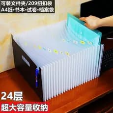 Pasta de grandes dimensões grande saco de arquivo de dados A4 botão saco de arquivo pasta de armazenamento Multi-camada