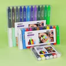 Caneta facial Baoke 6 cores 12 cores 24 cores Caneta de pintura grafite para pele corporal solúvel em água lavável bastã