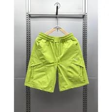 Verão gelo seda de secagem rápida grande bolso macacão Shorts masculino em linha reta Casual calças de perna média ameri
