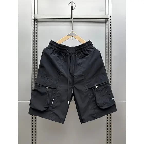 Shorts gerais masculinos verão Street Wear americano gelo seda de secagem rápida calças de cinco pontos jovens estudante