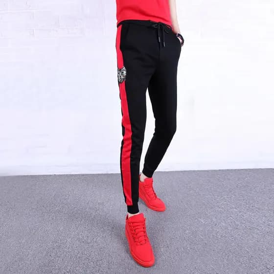 Spirit Guy Calças Masculinas Slim-fit Calças Até o Tornozelo Na Moda Adolescente Verão Fino Secagem Rápida Tornozelo-