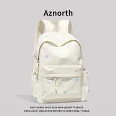 Azn Novo Produto Mochila Mochila de Ombro Alto Estudante Universitário Feminino Bolsa Escolar de Alto Valor Simples Alça