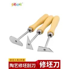 Ferramenta de faca de reparo de arte em cerâmica, conjunto de 3 peças, raspador de lama Industrial, reparo de cerâmica,