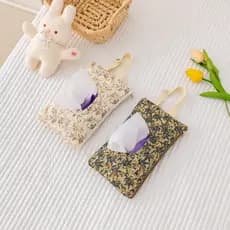 Capa de tecido portátil Floral estilo coreano, grande capacidade, saco de papel portátil, produtos maternos para bebês,