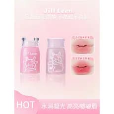 JILLLEEN Lip Glaze Garrafa de Leite Essência Labial Leite Mel Água Brilhante Lip Milk Névoa Batom Hidratante Hidratante