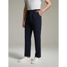 [Cool Feeling Seersucker] Jiyomon Calça casual masculina verão cor champanhe negócios casual leve calças retas