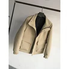 Jaqueta de trabalho primavera outono inverno solto gola alta na moda Casual topo grande bolso All-Match jaqueta de lapel