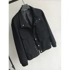 Workwear jaqueta masculina outono solto gola alta na moda Casual na moda masculino topo grande bolso primavera outono ja
