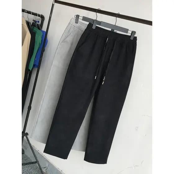 Velo engrossado calças quentes veludo calças de inverno outono inverno masculino cor sólida All-Match inverno calças cas