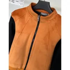 Novo estilo Retro Casual gola alta zíper costura moletom masculino cor combinando All-Match casaco superior primavera