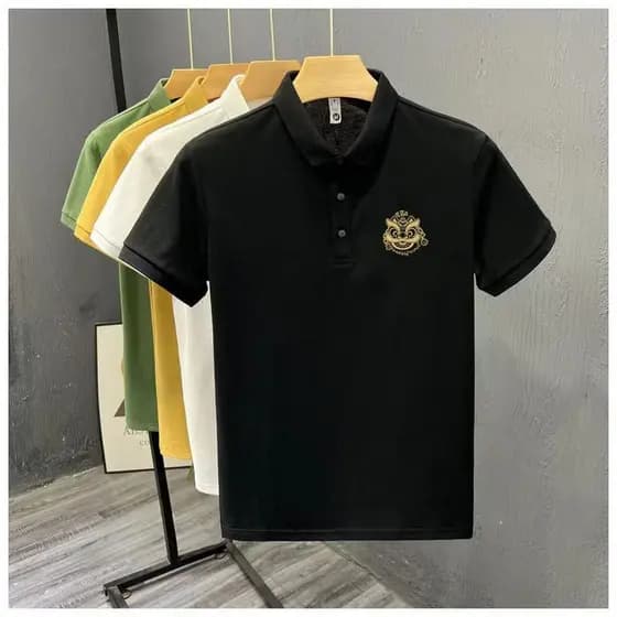 Camisa polo de manga curta masculina legal camisa polo de manga curta masculina verão ins Street Wear solto na moda meia