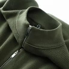 Cardigan de malha masculino outono inverno novo estilo simples camisola jaqueta gola zíper cor sólida solta malhas topo