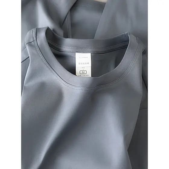 All-Match Estilo Básico Verão Mercerizado Líquido Amônia 210G Puro Algodão Camiseta Masculina de Manga Curta Algodão Mas