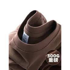 Destaque seu corpo Advantage, 300g de algodão puro pesado, cor sólida, manga curta [estilo solto] [mangas de ombro caída