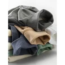 Camisa de fundo masculina de veludo alemão, gola dupla face escovada, cor sólida, quente, roupa interna, outono inverno