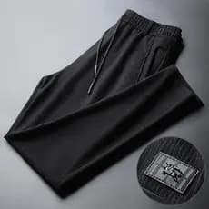 Calças masculinas de veludo High-End listrado calças casuais magro-ajuste calças magras calças masculinas outono inverno