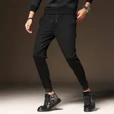 Calças pretas masculinas outono inverno calças esportivas masculinas calças casuais outono 2023 novo estilo Harem calças