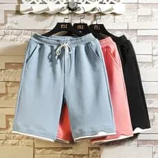 Shorts esportivos masculinos soltos casuais calças de basquete puro algodão verão na moda noite correndo 5 calças médias