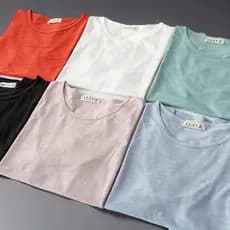 Verão simples puro algodão de manga curta camiseta masculina Slub algodão Retro básico solto cor sólida camisa Base japo