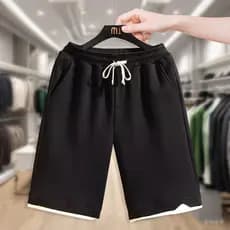 Shorts de verão masculino calças de algodão puro exterior Wear Casual calças cortadas All-Match praia basquete calças es