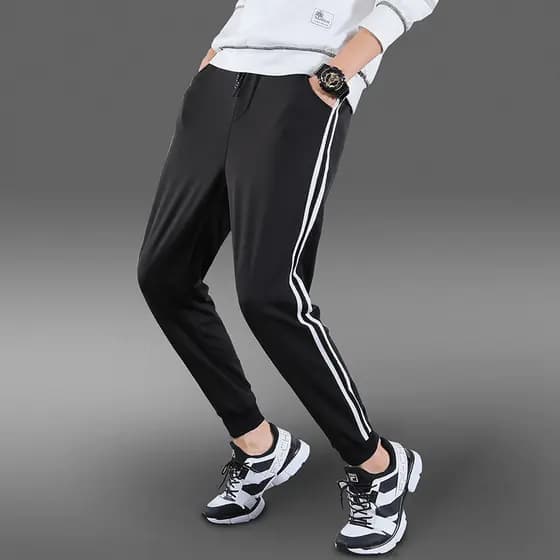 Calças masculinas outono 2025 novo estilo calças casuais masculinas calças magras All-Match magro-ajuste calças esportiv