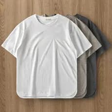 Estilo americano 300G pesado Slub algodão camiseta masculina de manga curta verão respirável em torno do pescoço solto p
